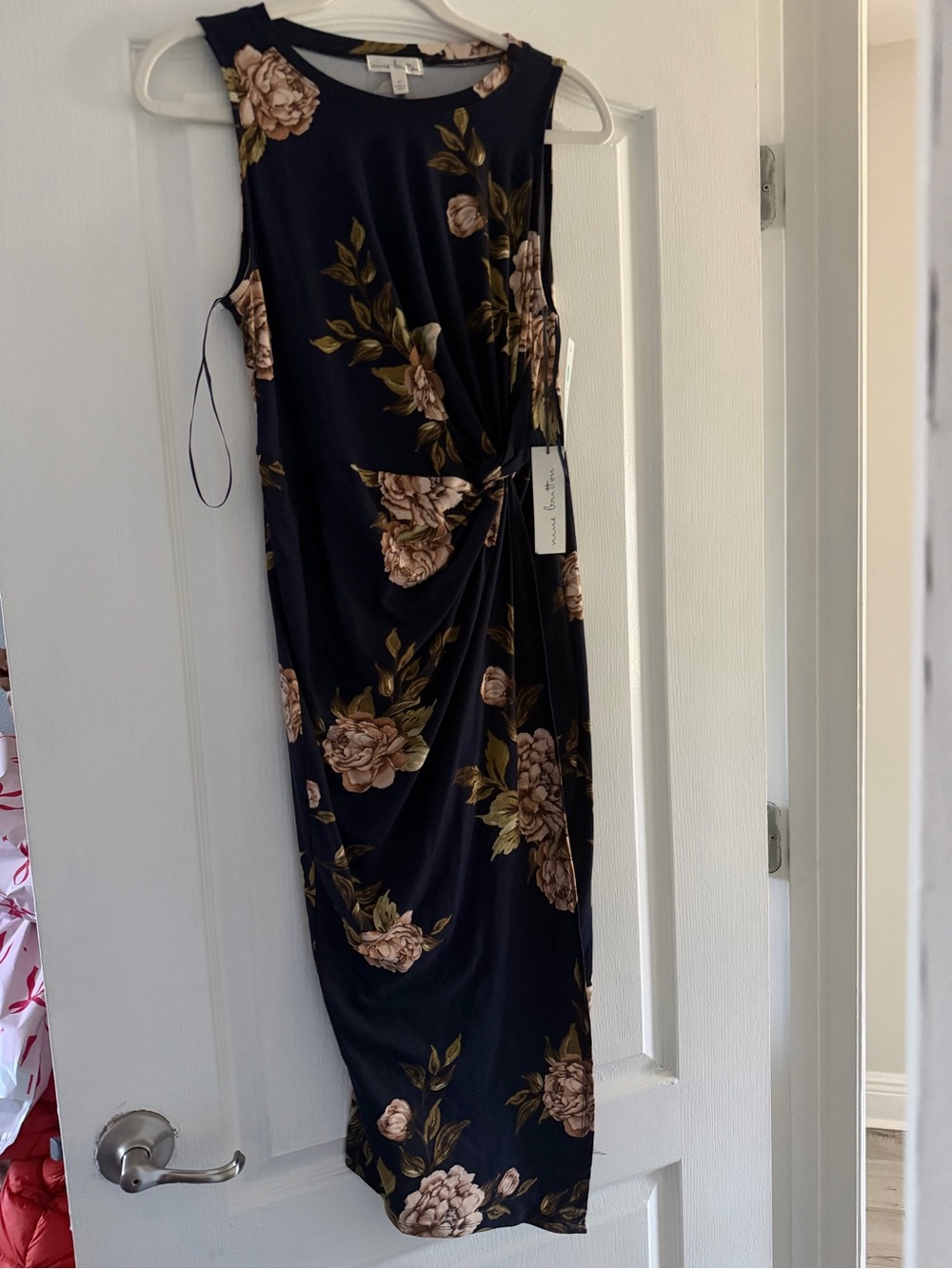 Nine Britton Floral Twist-Detail Midi Dress